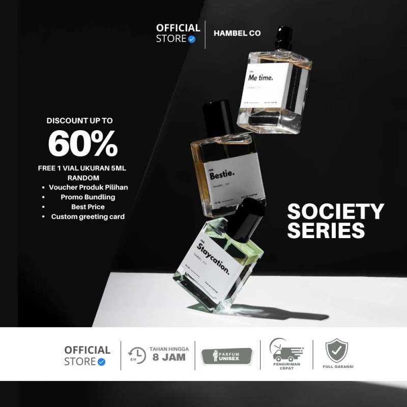 Hambel Parfum 50 ML - SOCIETY SERIES( NEW RELEASE) | Parfum unisex - STAYCATION, 30ml